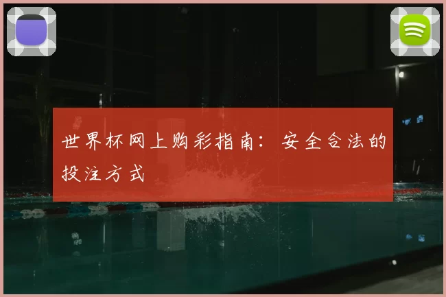 世界杯网上购彩指南：安全合法的投注方式